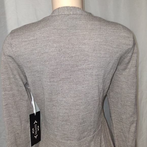 New Nanette Lepore Taupe Open Front Cardigan Women Size M - Picture 11 of 16